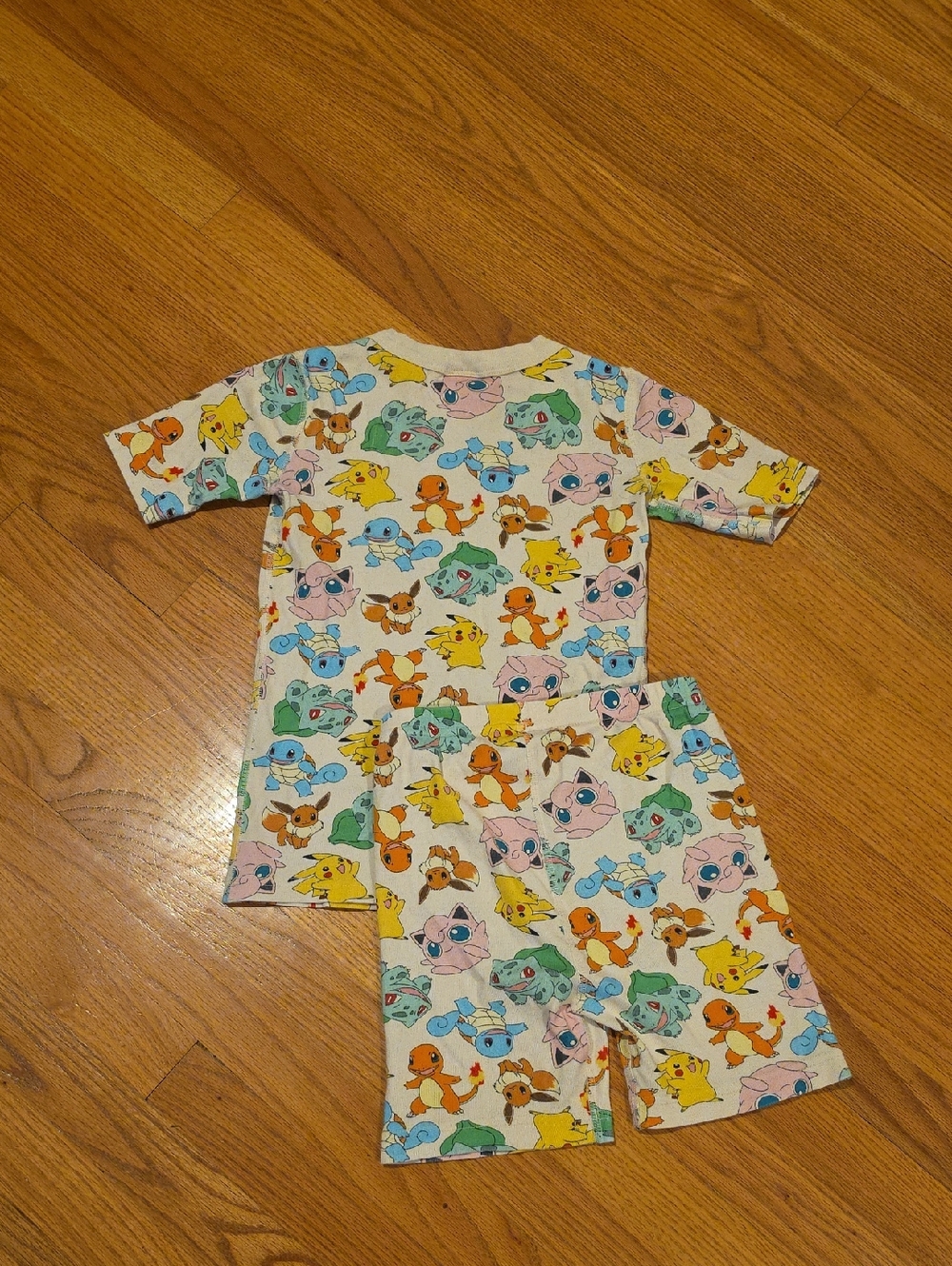 Hanna Andersson Beige Pokeman Short John Pajama Set Size 140 - Picture 11 of 13